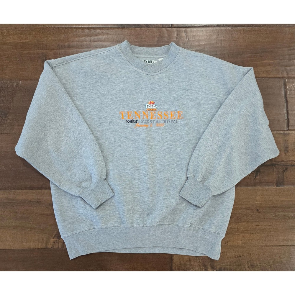 VTG Oversized Gorpcore StreetwearTennessee Fiesta Bowl 2000 Sweatshirt Gray XL